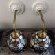 Paire d’appliques murales vitrail