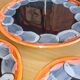 Vallauris orange cheese set