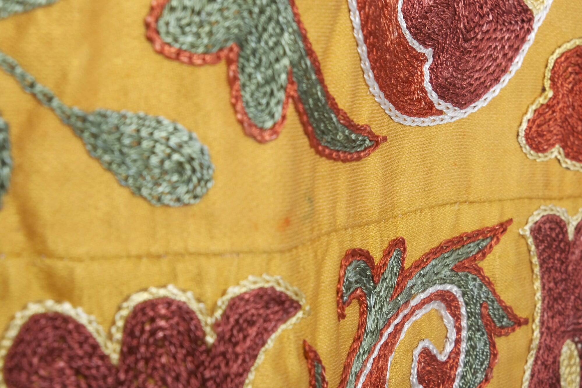 Uzbek hand-embroidered Suzani vintage 258x305 cm