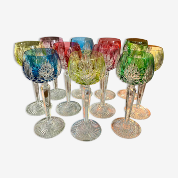 Set of 11 Saint Louis crystal glasses