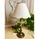 Lampshade in old white linen