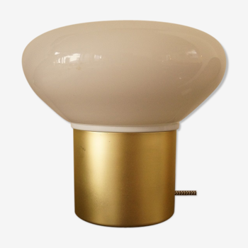 Brass and opaline lamp 1980
