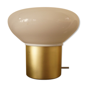 Brass and opaline lamp 1980