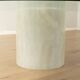 Postmodern coffee table from the 1980s with marble base and glass top