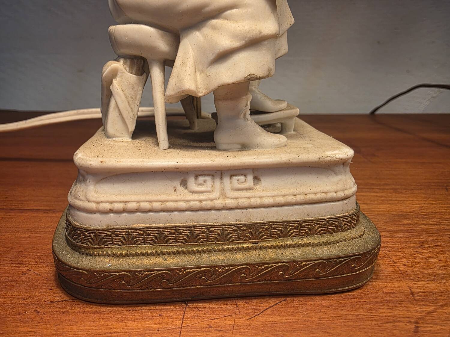 Pair of Louis XVI style bedside lamps, late 19th century