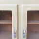 Top buffet glass doors 50s patinated almond green
