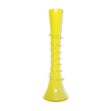 Vase en opaline jaune, vintage