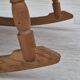 Années 1970, design danois, chaise à bascule en bois de chêne avec repose-pieds, meuble en laine, état d'origine.