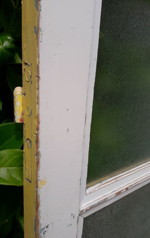 Door vintage translucent glazing
