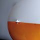 Plexiglas suspension white and orange 70s