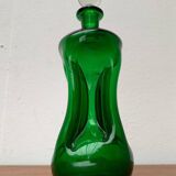 Vintage Kluk Kluk Bottle in Danish Green Glass from Holmegaard, 1970s