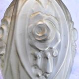 Glass vase decorated with flowers