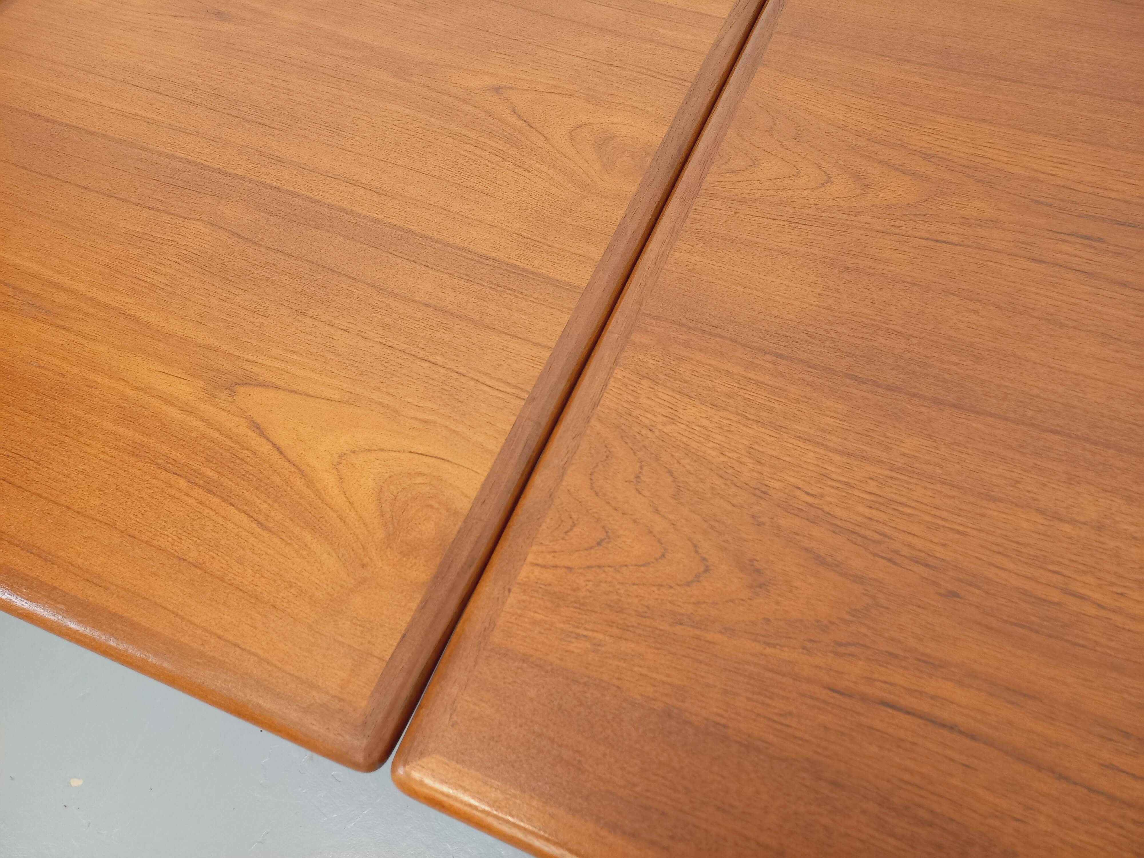 Vintage rectangular Scandinavian dining table by Ejvind A. Johansson teak