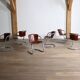 Set of 6 tubular chrome and saddle leather dining chairs for Metaform, 1970