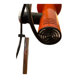 Chrome and orange quadripod lamp