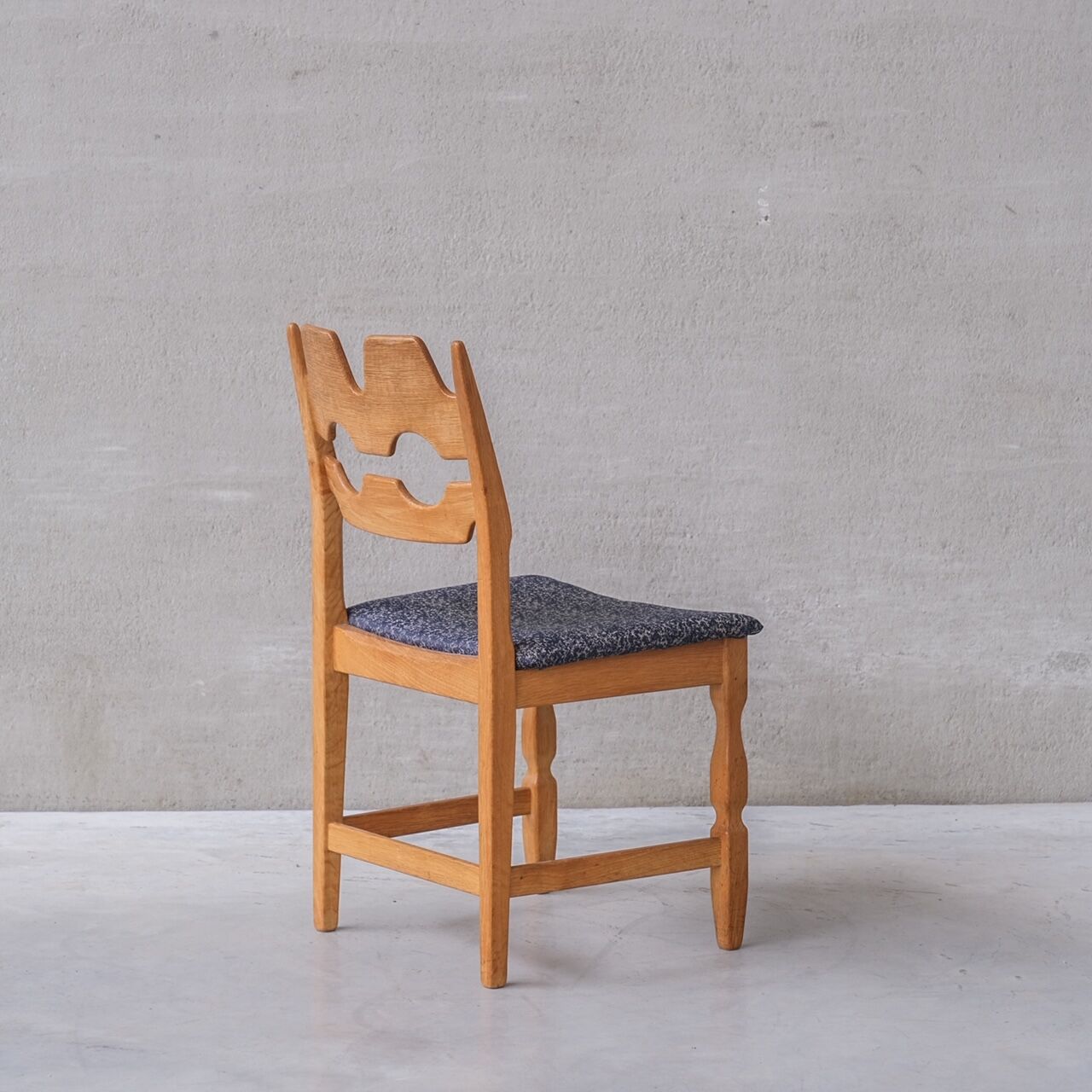Henning Kjaernulf razor mid-century danish oak dining chairs