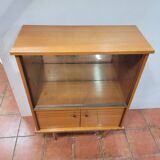 Vintage oak display cabinet from the 60s