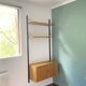 Wall shelf wood and metal