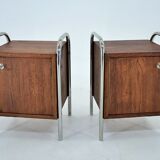 1940s Pair of Bauhaus Bedside Tables, Czechoslovakia