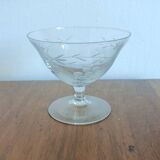 9 hand-cut art deco champagne glasses