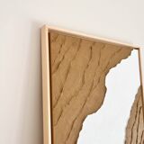 Camel brown and white relief painting