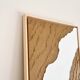 Tableau relief marron camel et blanc