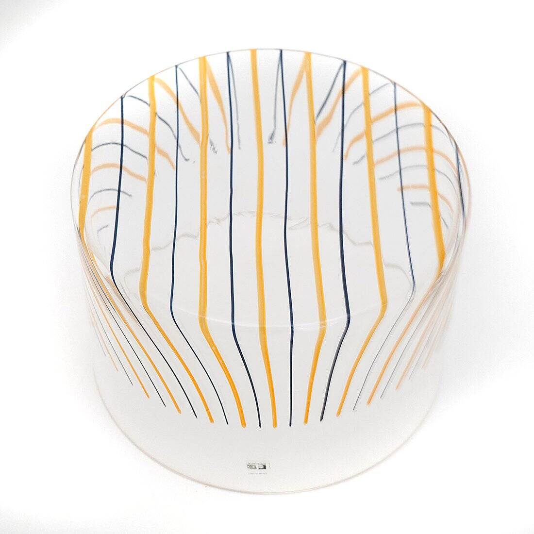 Transparent striped vase by Rosanna Toso for Fratelli Toso, 1970s.