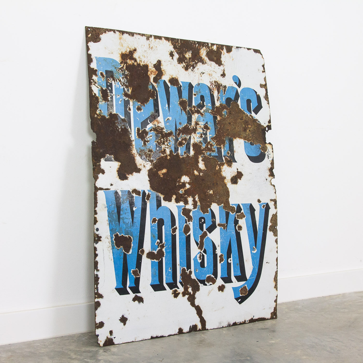 Enamel whiskey sign Dewar’s