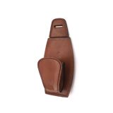 Brown stitched leather coat rack, 1960s