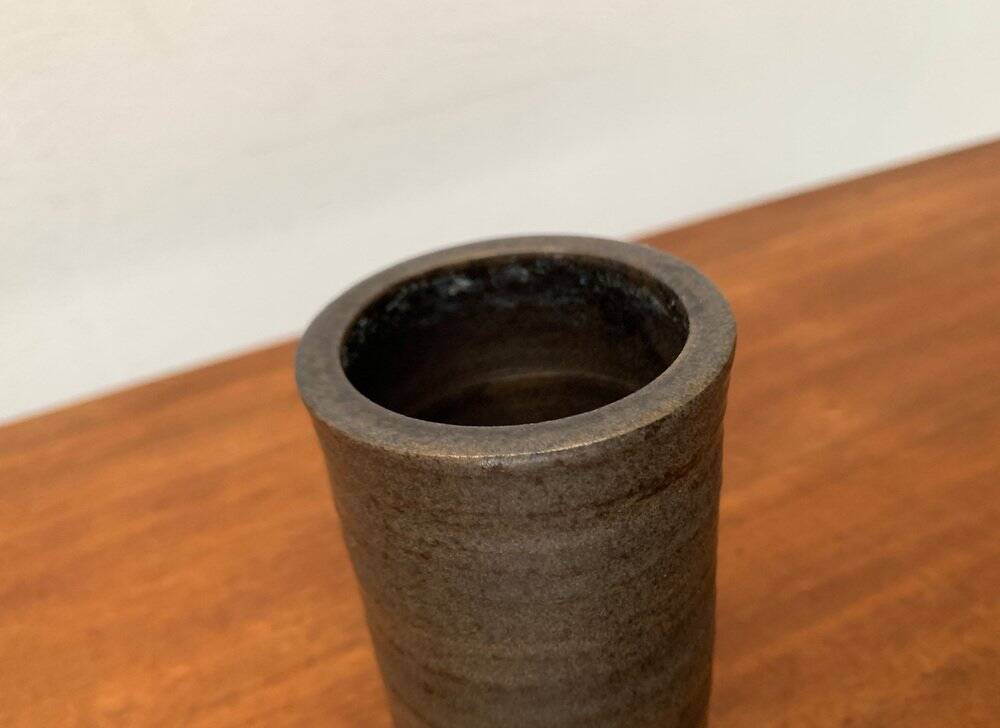 Vase de poterie de studio brutaliste allemand du milieu du siècle de Petra Töpferei, années 1960