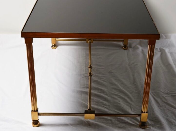 Vintage neoclassical brass coffee table