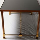 Table basse vintage néoclassique en laiton