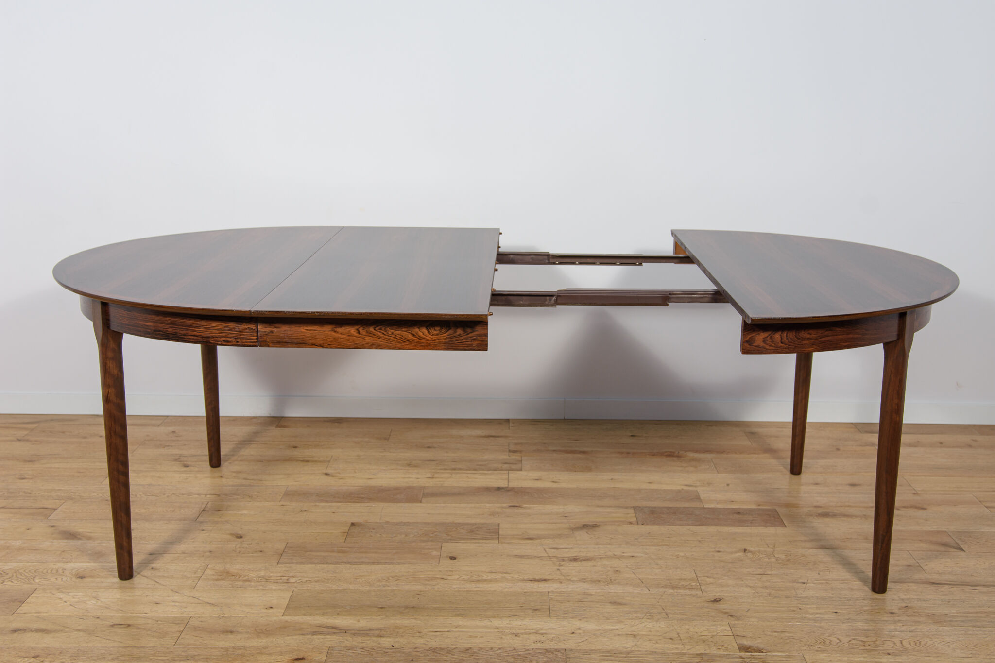 Mid-Century Round Rosewood Extendable Dining Table, Denmark, 1960s