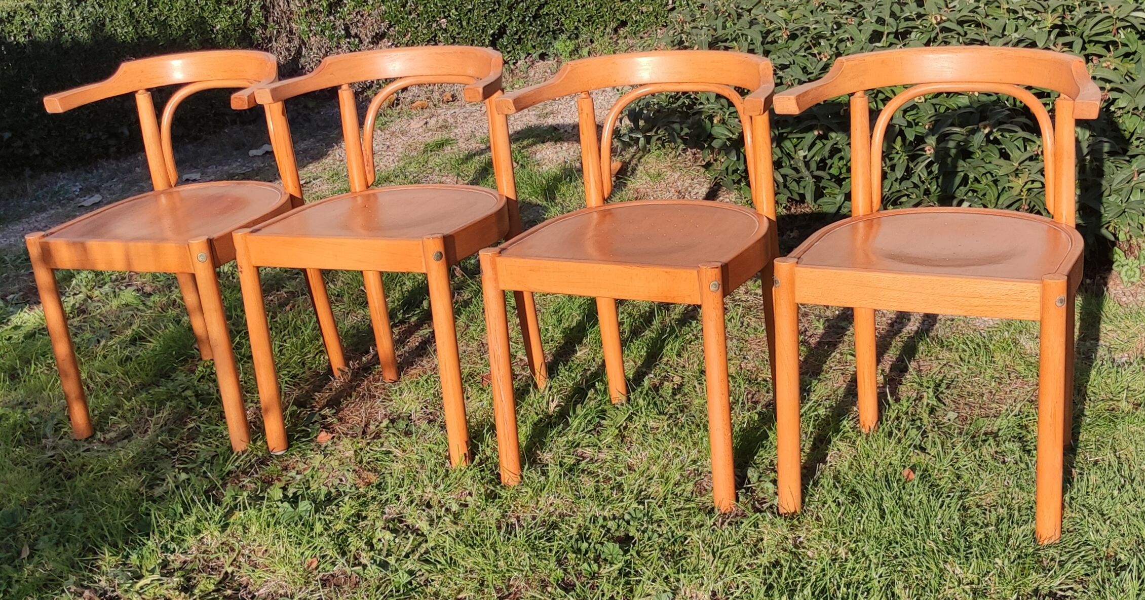 Series of 4 Baumann armchairs