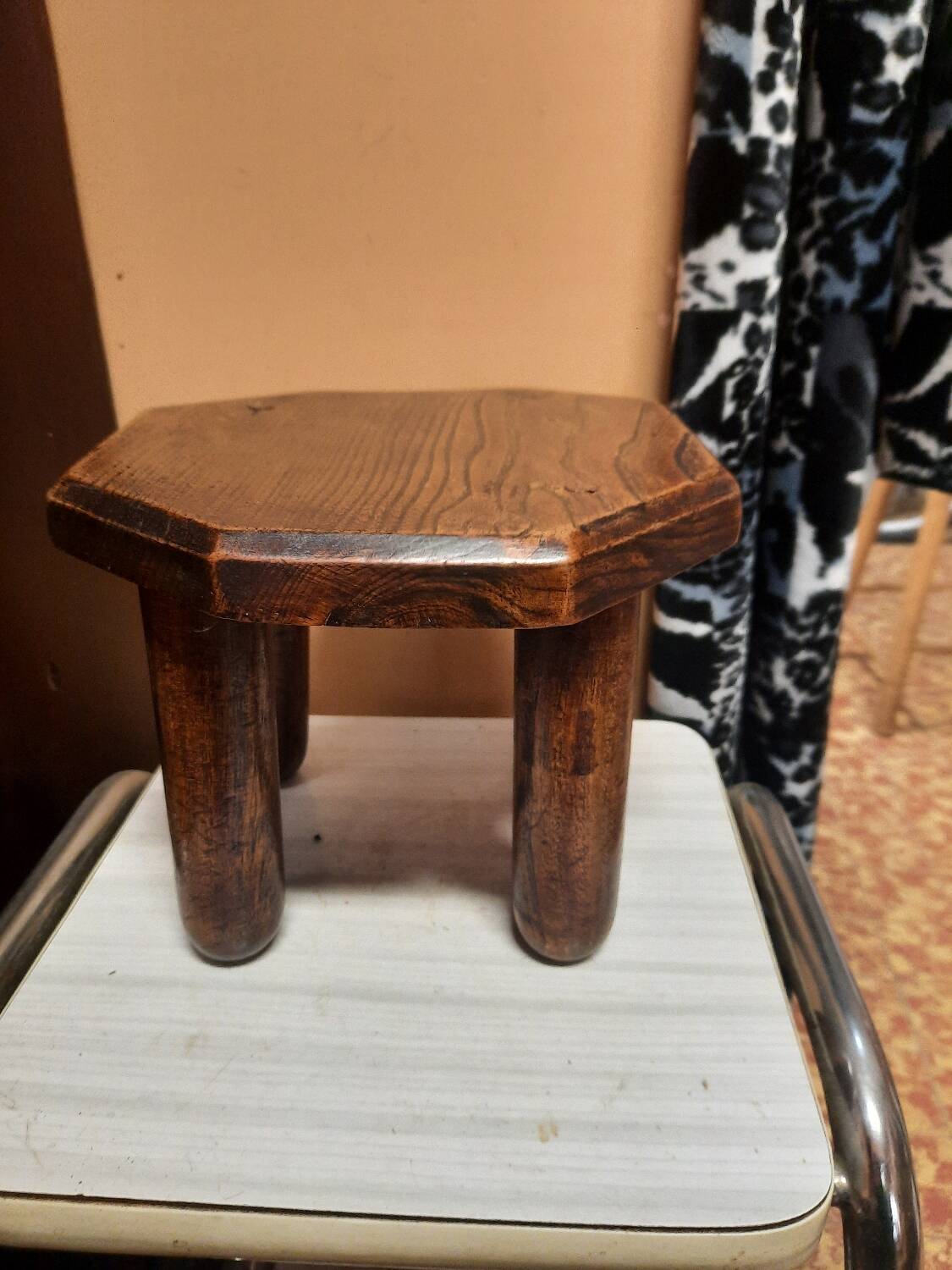 Solid oak stool