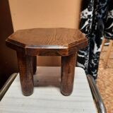 Solid oak stool