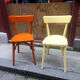 Two freshly repainted Luterma chairs
