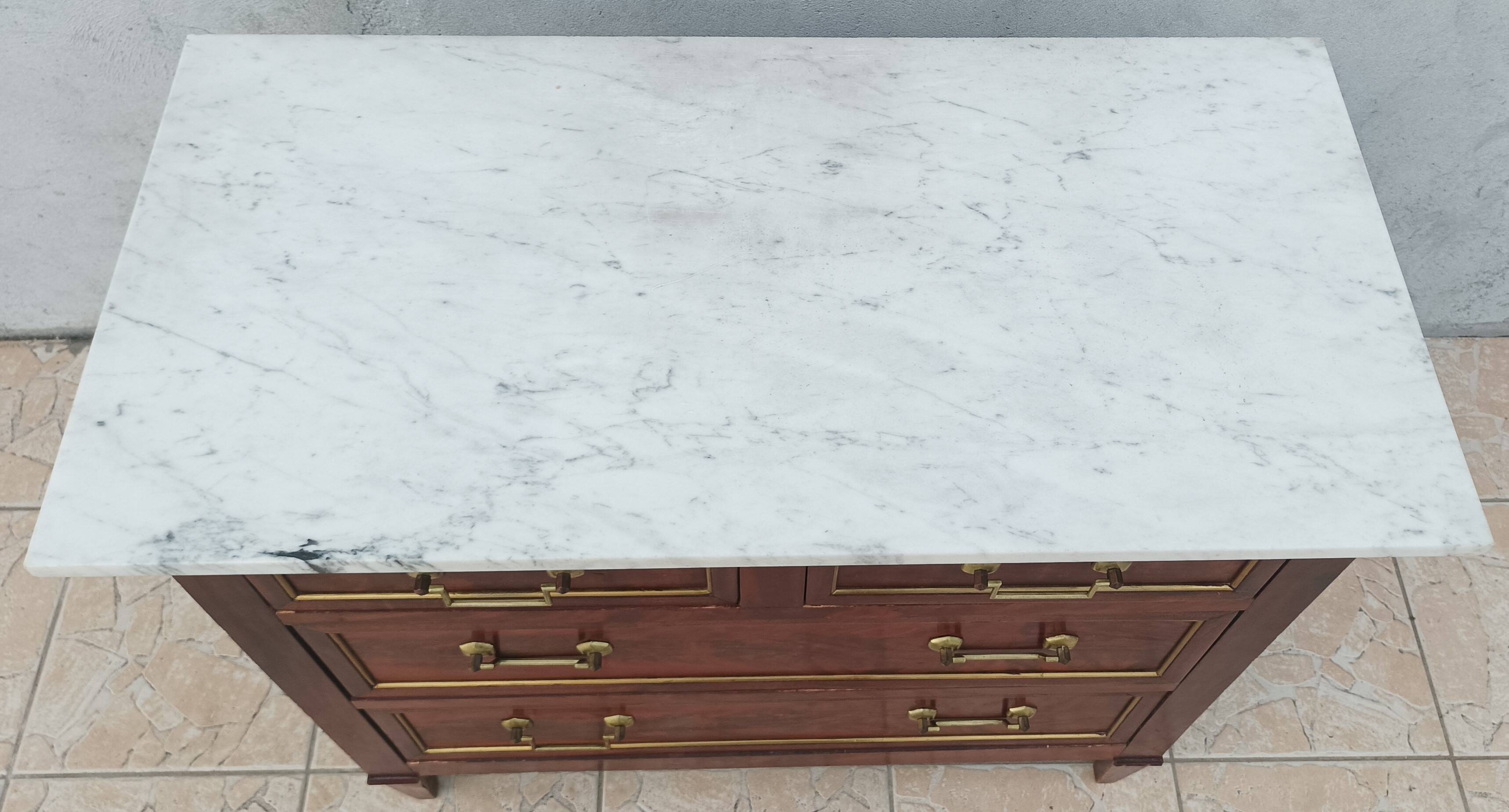 Louis XVI style mahogany chest of drawers