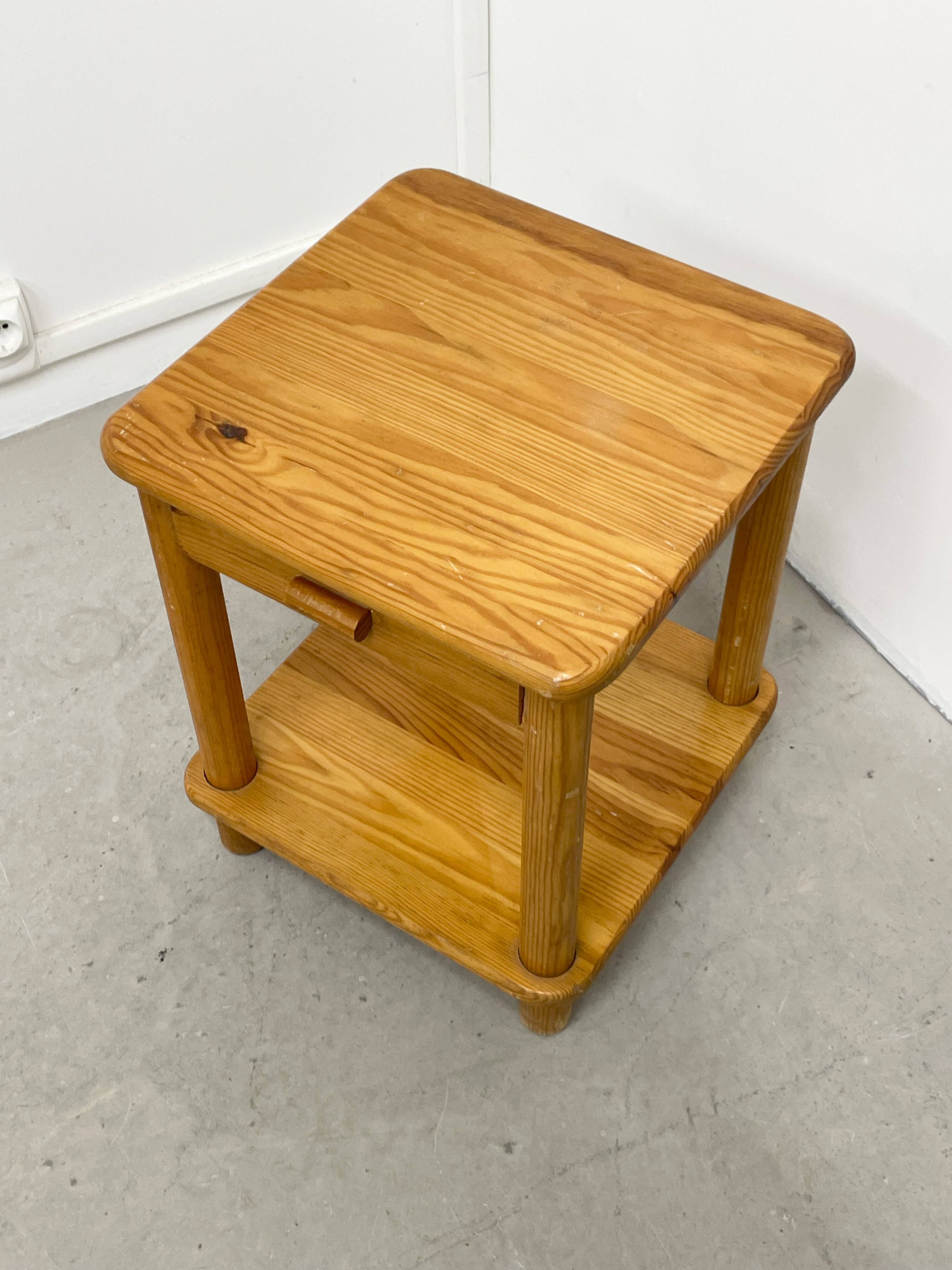 Pine bedside table