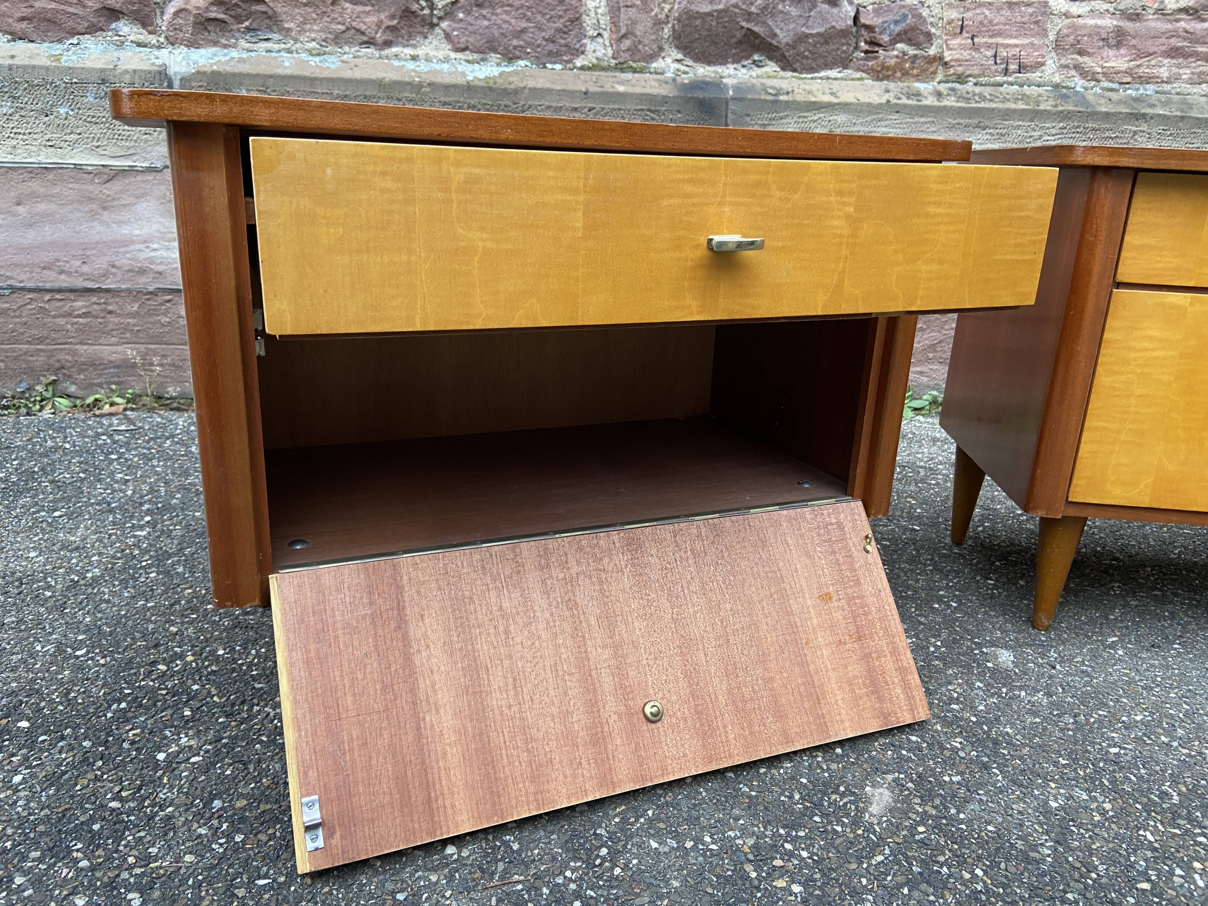 Pair of vintage Mid Century bedside tables vintage 1960s