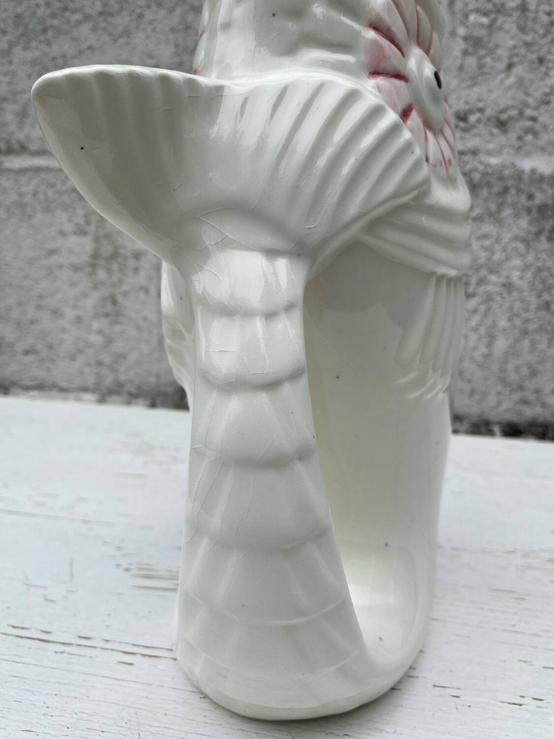 Vase Poisson en céramique Vintage