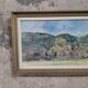 Vintage watercolor – Village at the foot of the hills