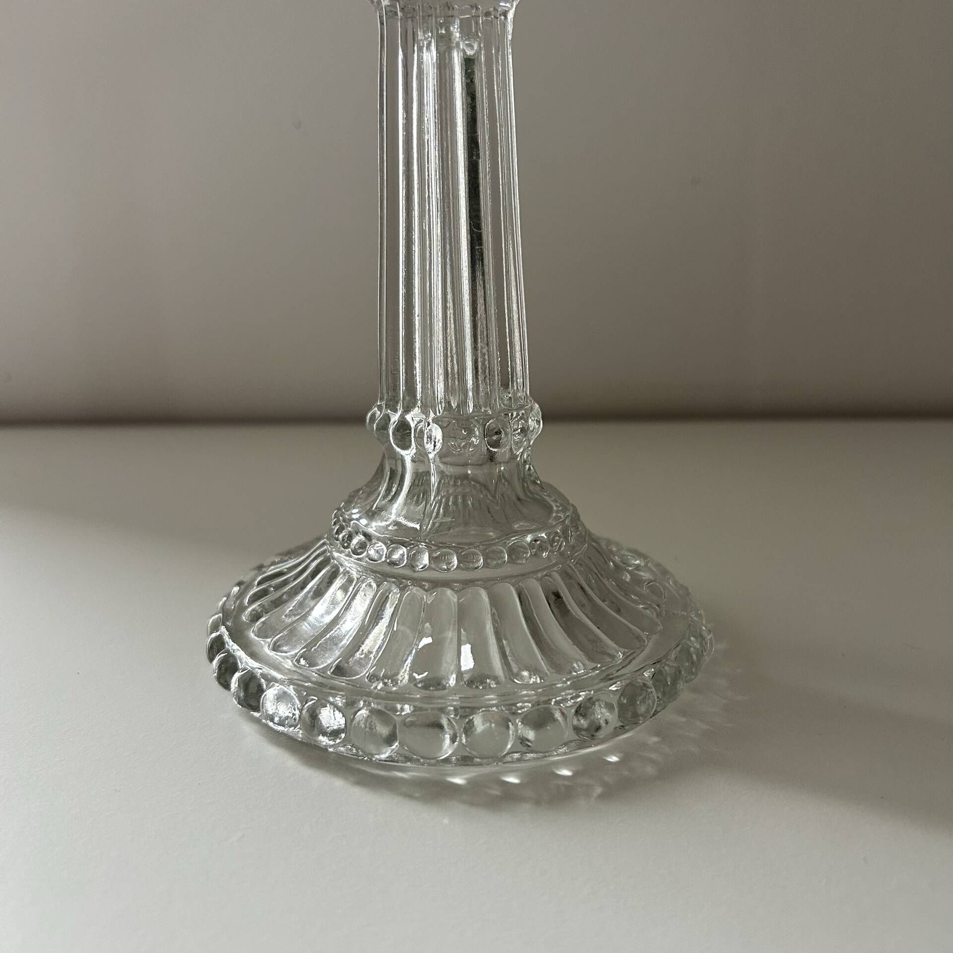 Bougeoir en verre 