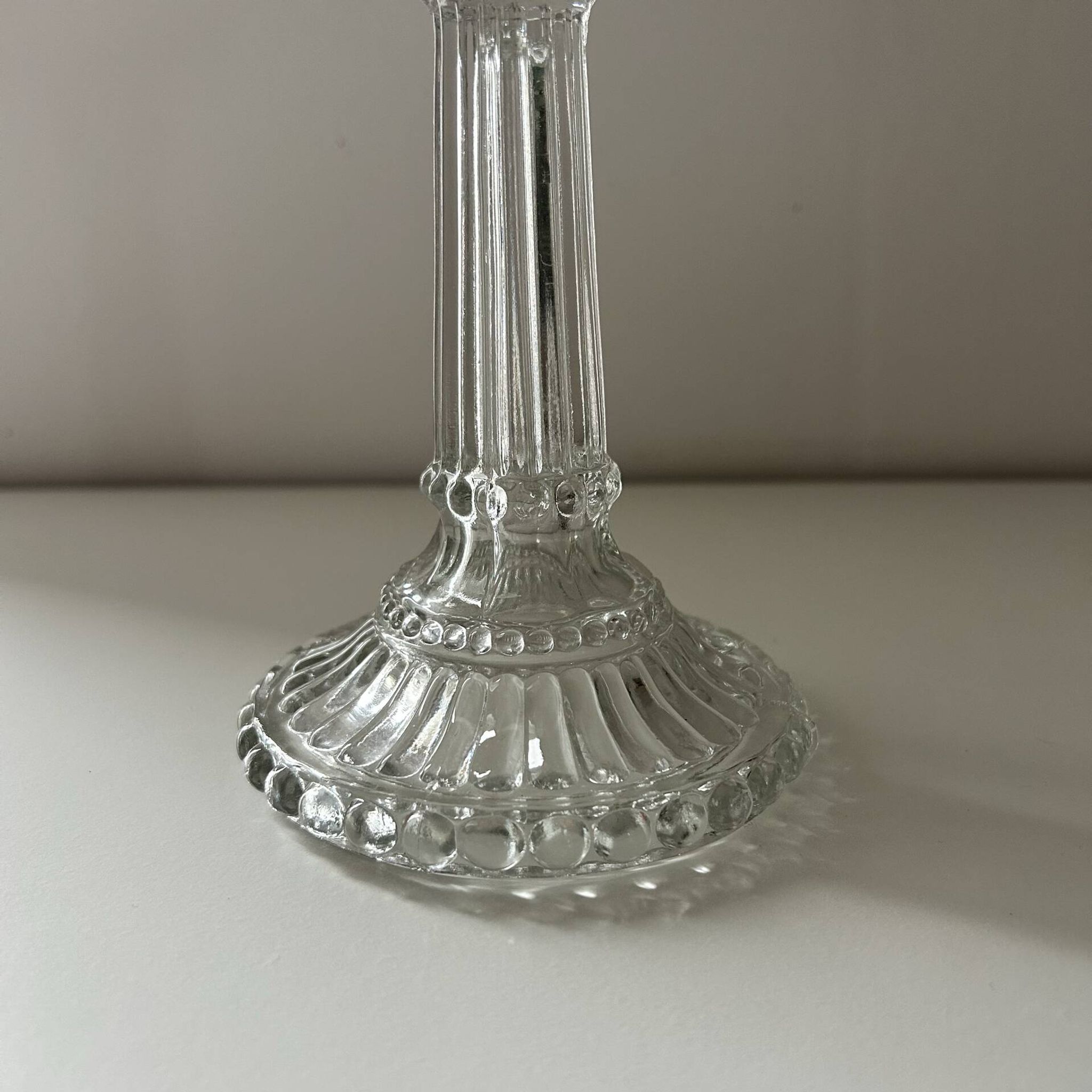 Bougeoir en verre 