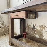 Solid oak console workbench 220cm