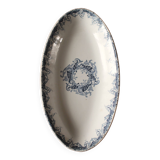 Ravier small oval dish Blue Bordure Lunéville
