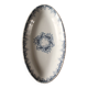 Ravier petit plat ovale Bleu Bordure Lunéville