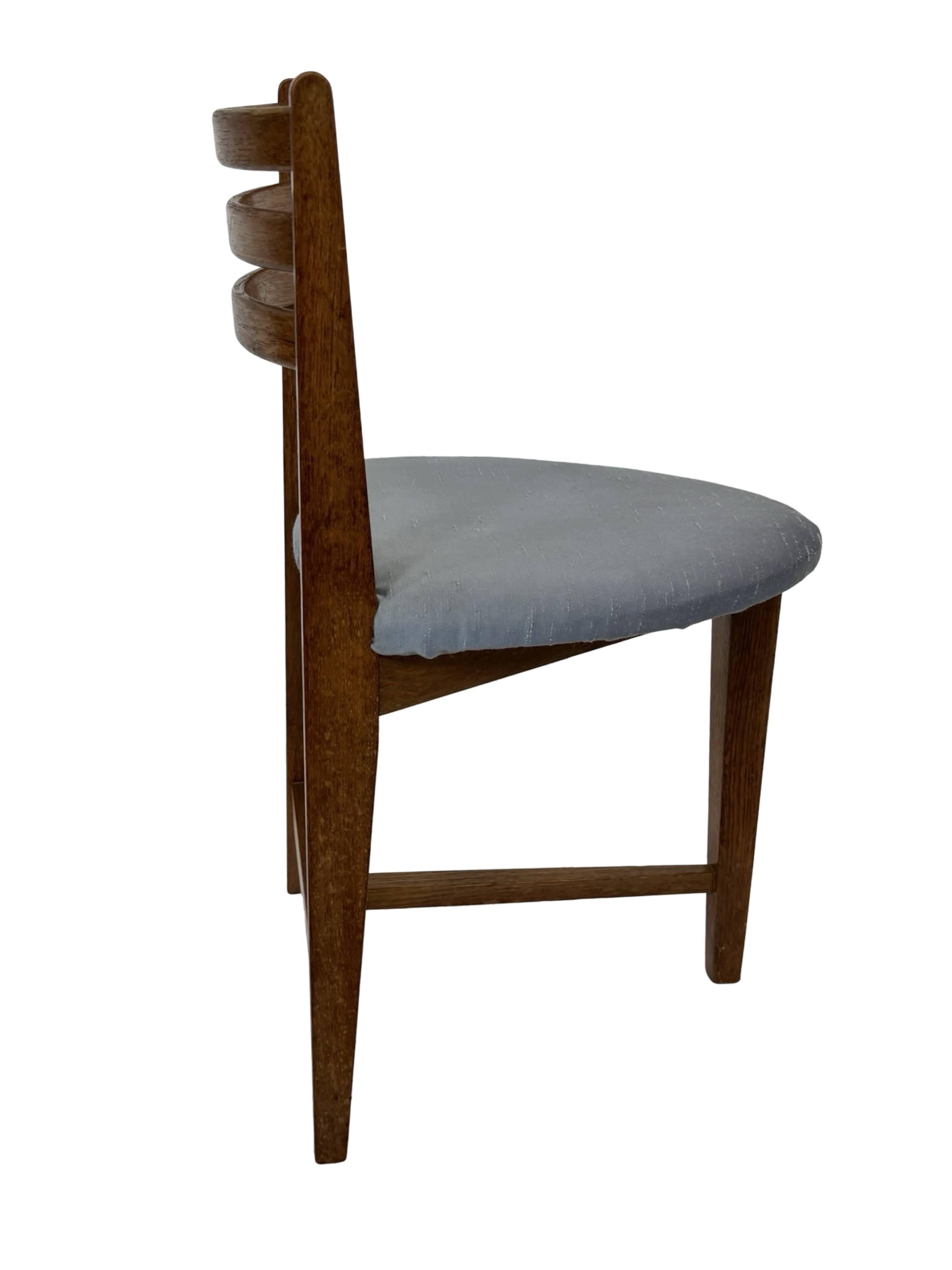 Vintage rare three-legged dining chair 1960s oak heart chair