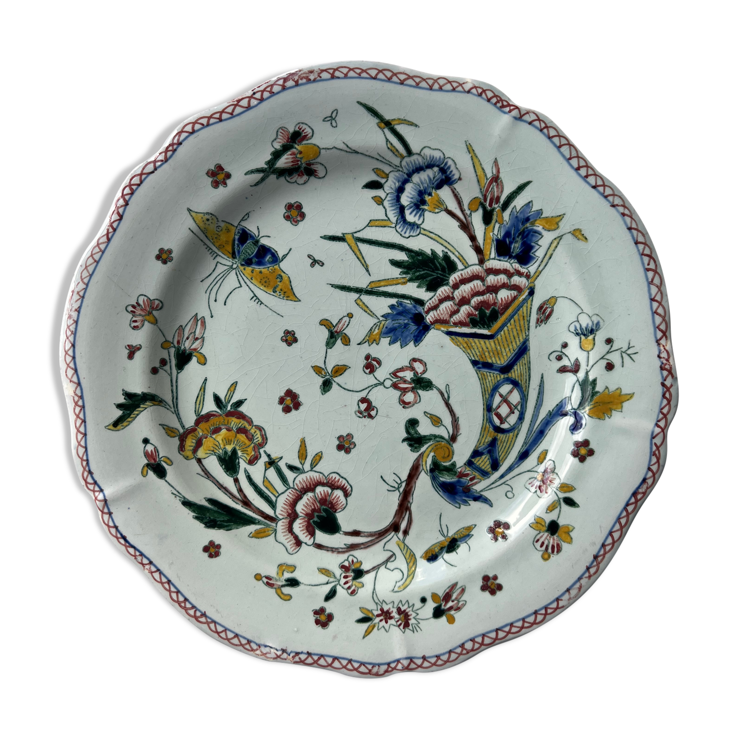 Plate Gien floral decoration