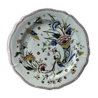 Plate Gien floral decoration